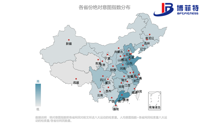 国民健身运动区域分布概览